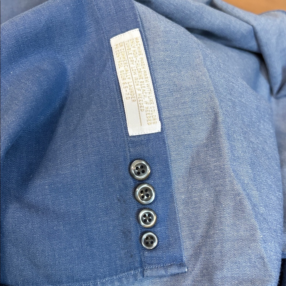 John W Nordstrom Men's Blue Button-Up Shirt Size 16-33 - Picture 13 of 13